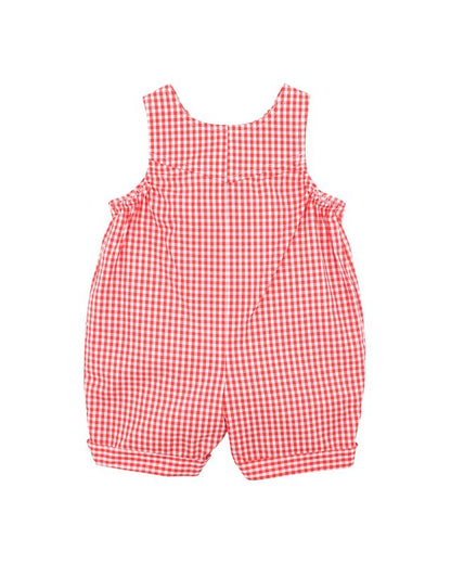 Festive Gingham Overalls