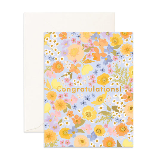 Congratulations Floralscape Greeting Card