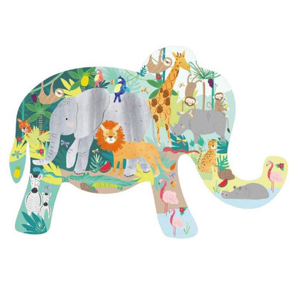 40pc Shaped Puzzle - Jungle