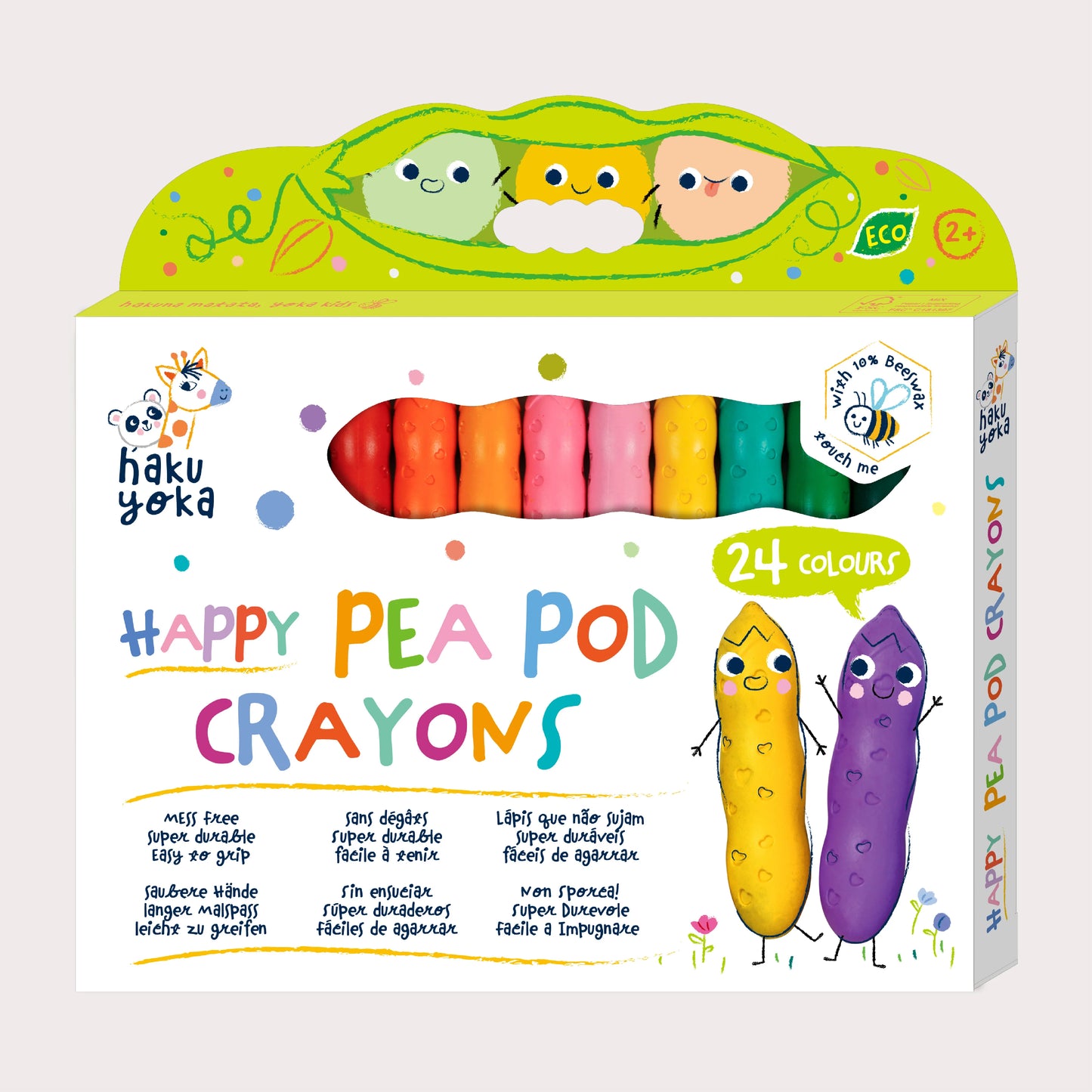 Happy Pea Pod Crayons - 24 Colours