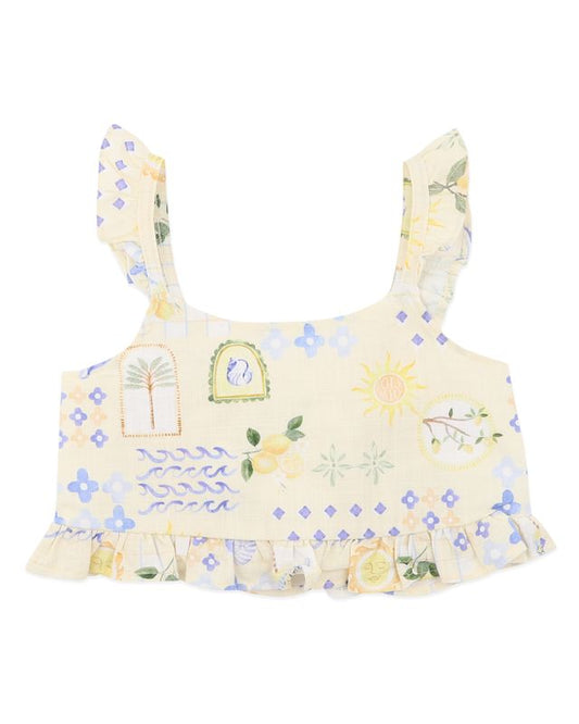 Piccolina Shirred Frill Top