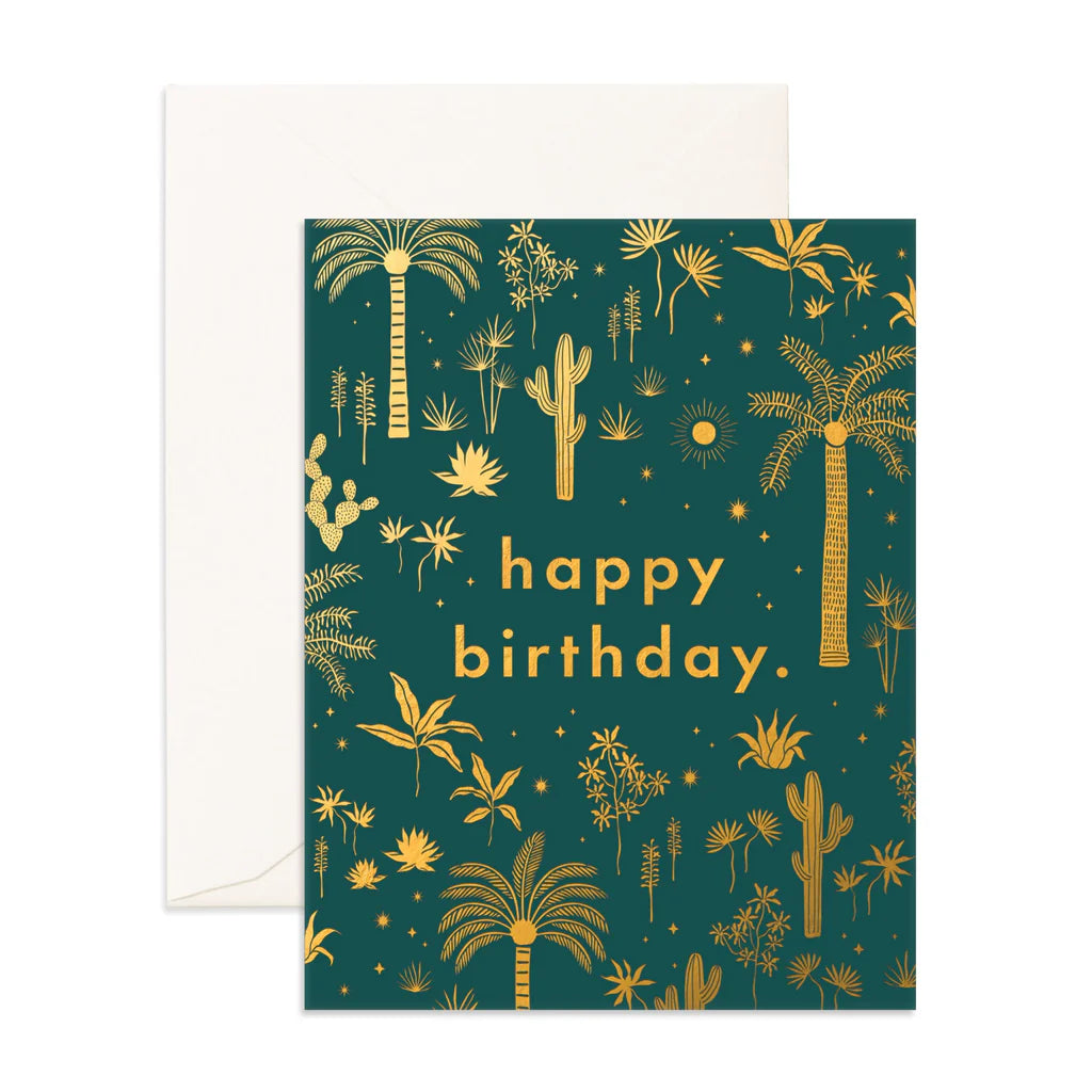 Birthday Desert Palm Jade Greeting Card