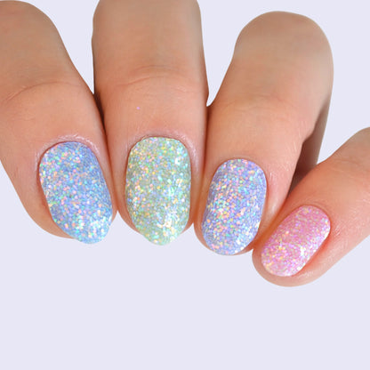 Jessica - Multi Rainbow Glitter Nail Polish Wraps