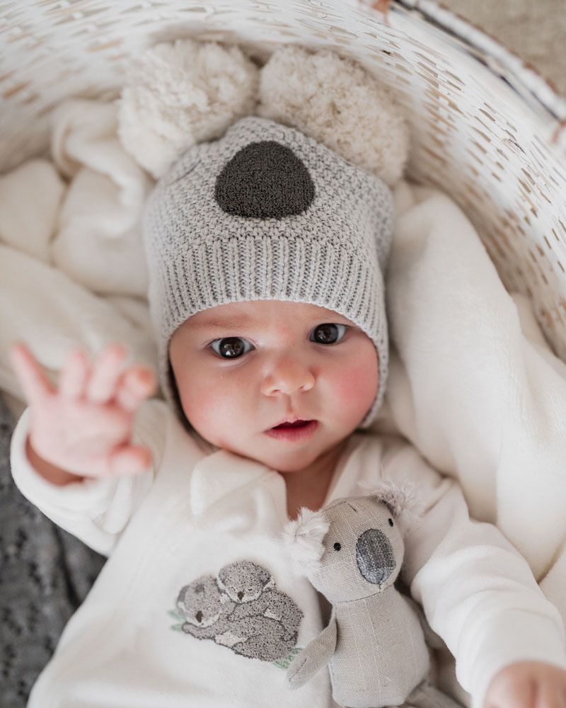 Bailey Koala Pom Pom Beanie