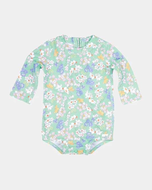 Swim Onesie Long Sleeve Classic Sea Blossom