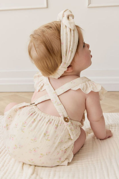 Organic Cotton Muslin Luciana Playsuit - Emelia Pink