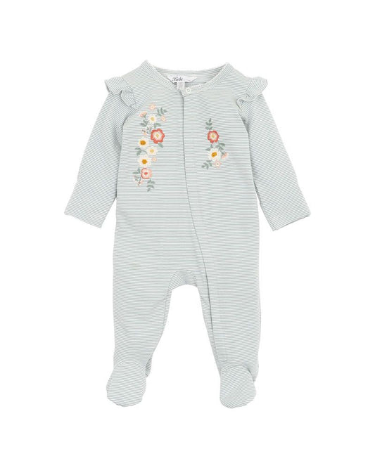 Lyla Stripe Long Sleeve Zip Onesie