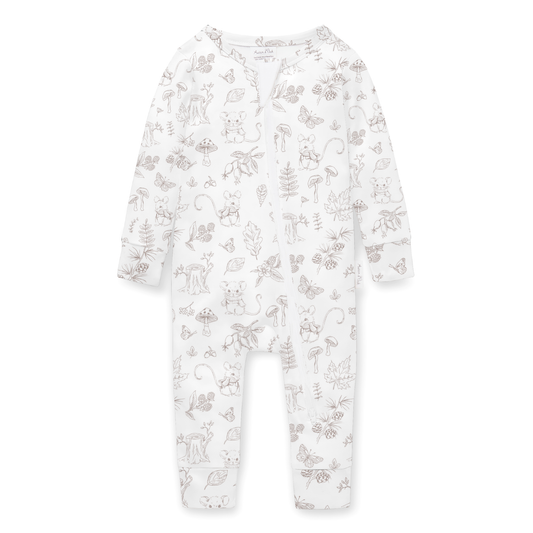 Woodland Mouse Zip Romper