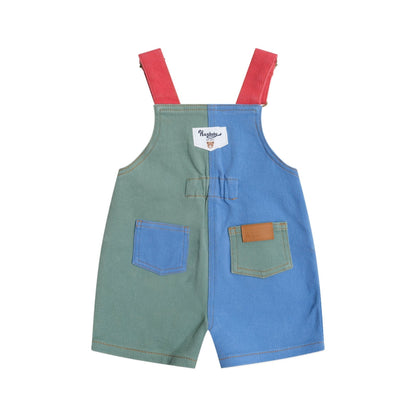 Denim Short Overalls Multicolour