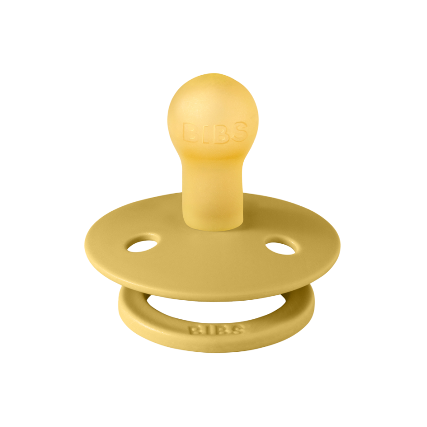 Natural Round Rubber Dummy (Colour) - Mustard