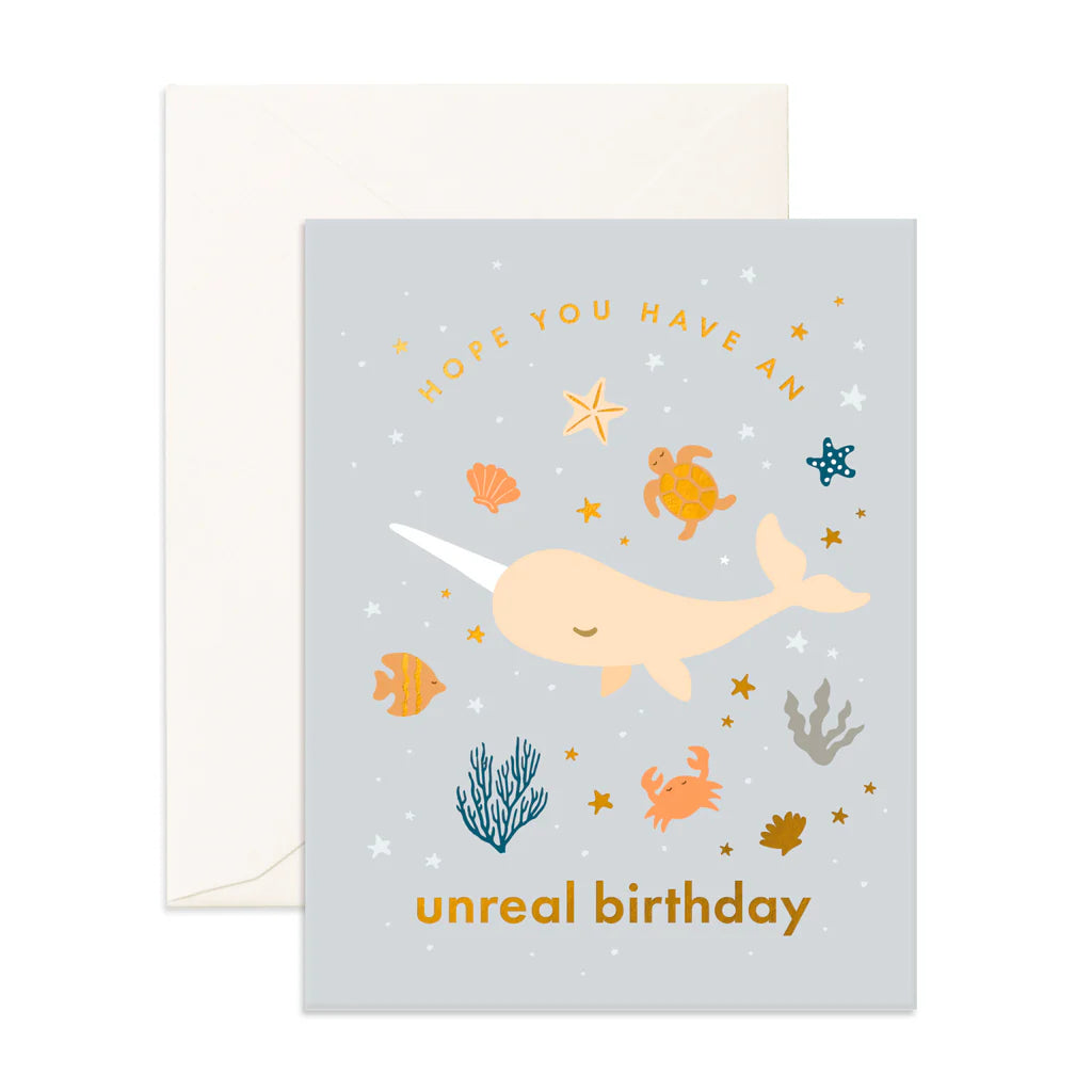 Birthday Narwhal Greeting Card