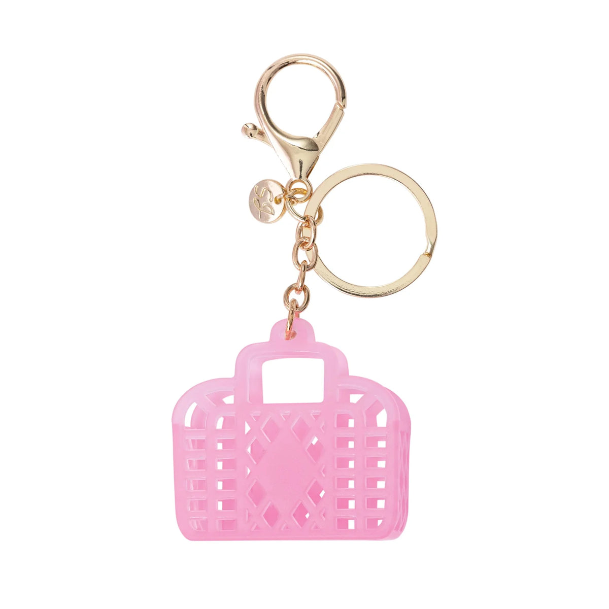 Retro Itty Bitty Bag Charm - Neon Pink