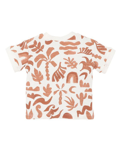 Abstract Oasis Caramel Print Tee