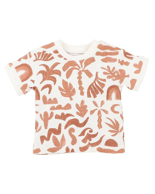 Abstract Oasis Caramel Print Tee