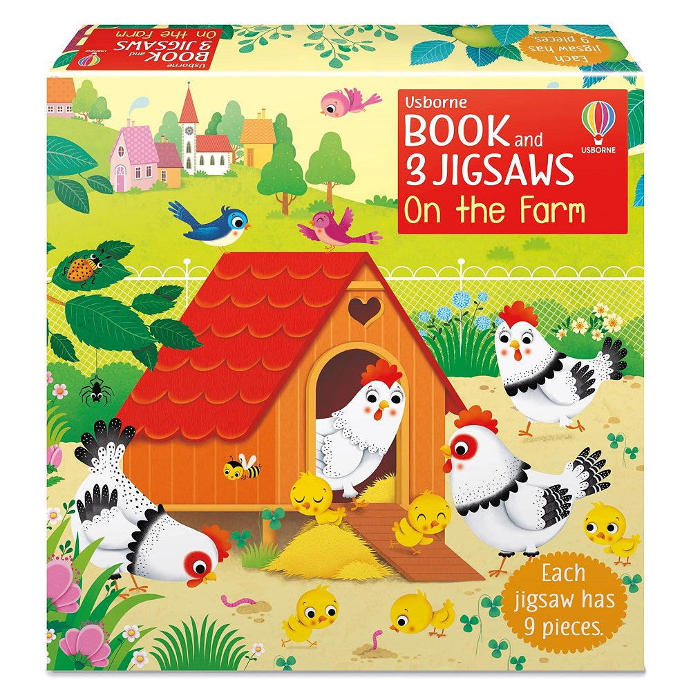 Usborne - Book and 3 Jigsaws - On The Farm