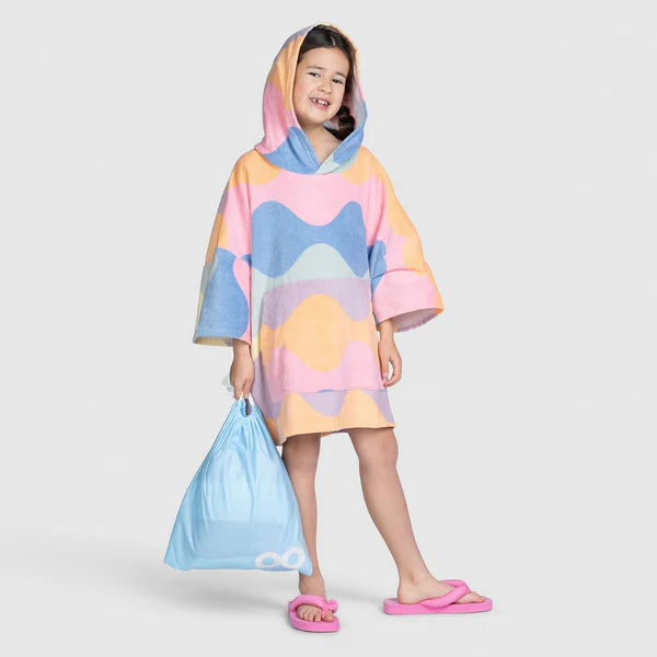 Pastel Wave - Kids Poncho Towel