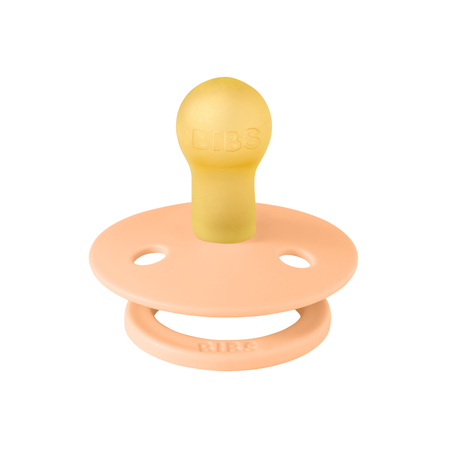 Natural Round Rubber Dummy (Colour) - Peach Sunset