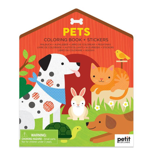 Colouring Book With Stickers - Pets