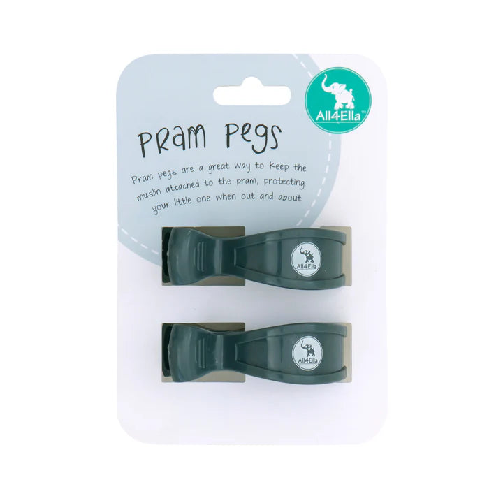 2 Pack Pram Pegs - Charcoal