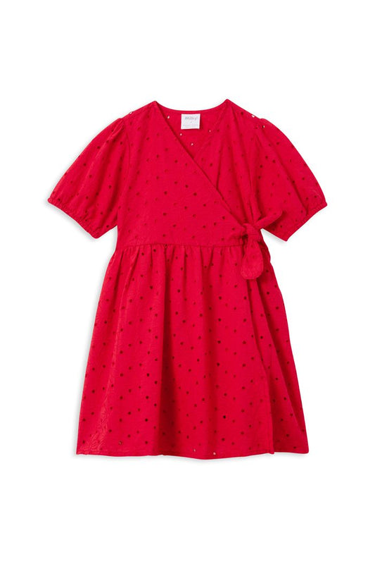 Red Broderie Dress