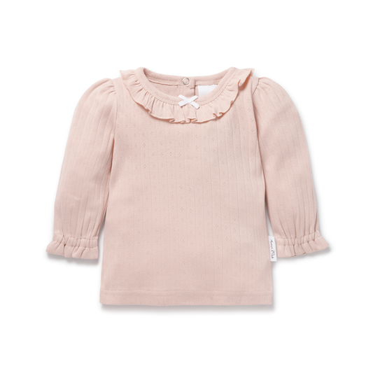 Rose Blush Rib Long Sleeve Top