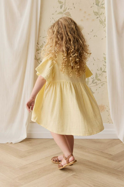 Organic Cotton Muslin Phillipa Dress - Sunshine