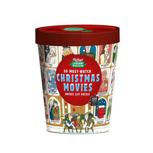 Bucket List Puzzle: 50 Must Watch Christmas Movies 1000pc