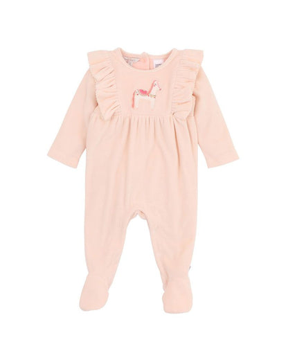 Wild Horses Velour Long Sleeve Onesie