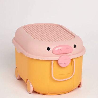 Ride a Long Storage Pig - Yellow and Pink / Large