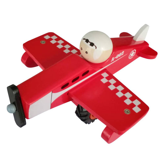 Wooden Toy - Airplane-Red